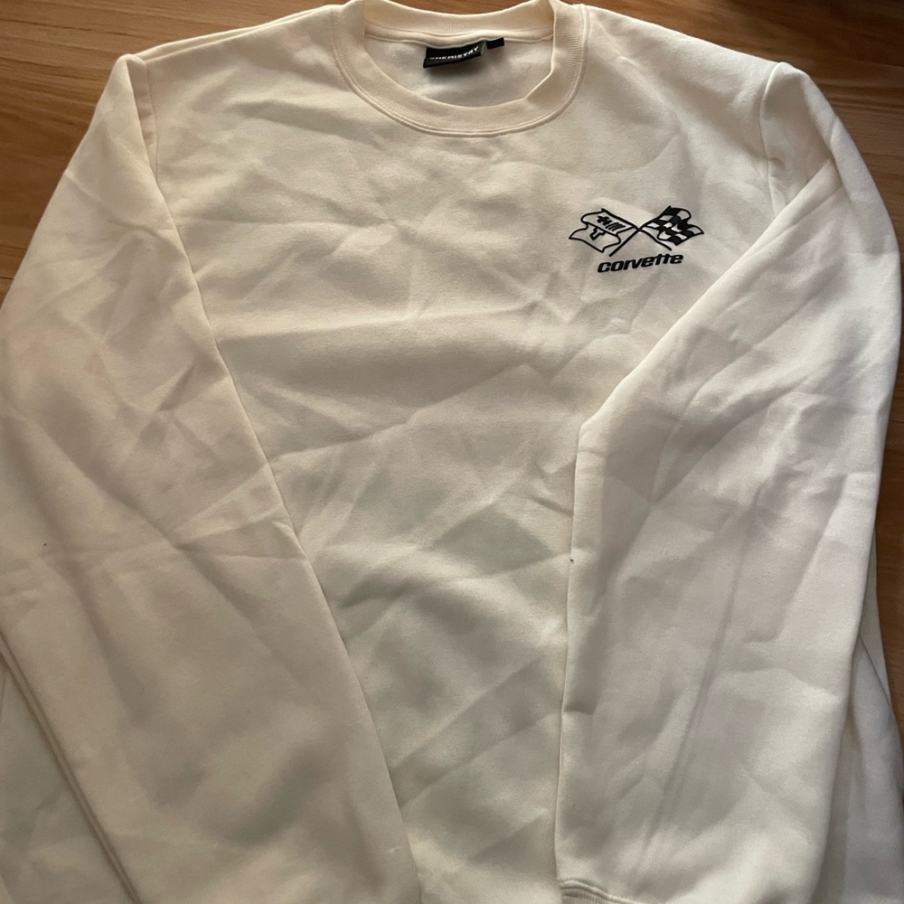 Vintage Men's Corvette Cream Sweatshirt